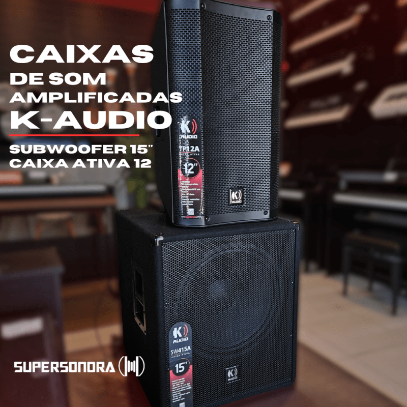 Caixas de Som Amplificadas K-Audio: Potência, Estilo e Qualidade&nbsp;Sonora